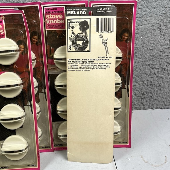 6 Vintage Melard Replacement Stove Knobs‎ 4 Packs No. 28011 NOS - Picture 3 of 4